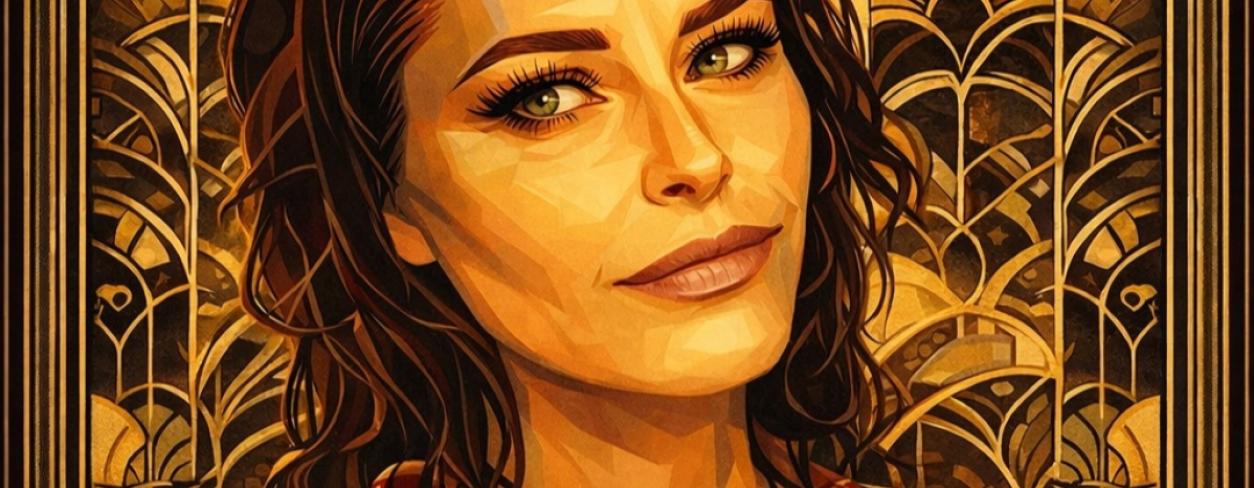 Plakat anonsujący wernisaż wystawy prac Ewy Anny Wisniewskiej 