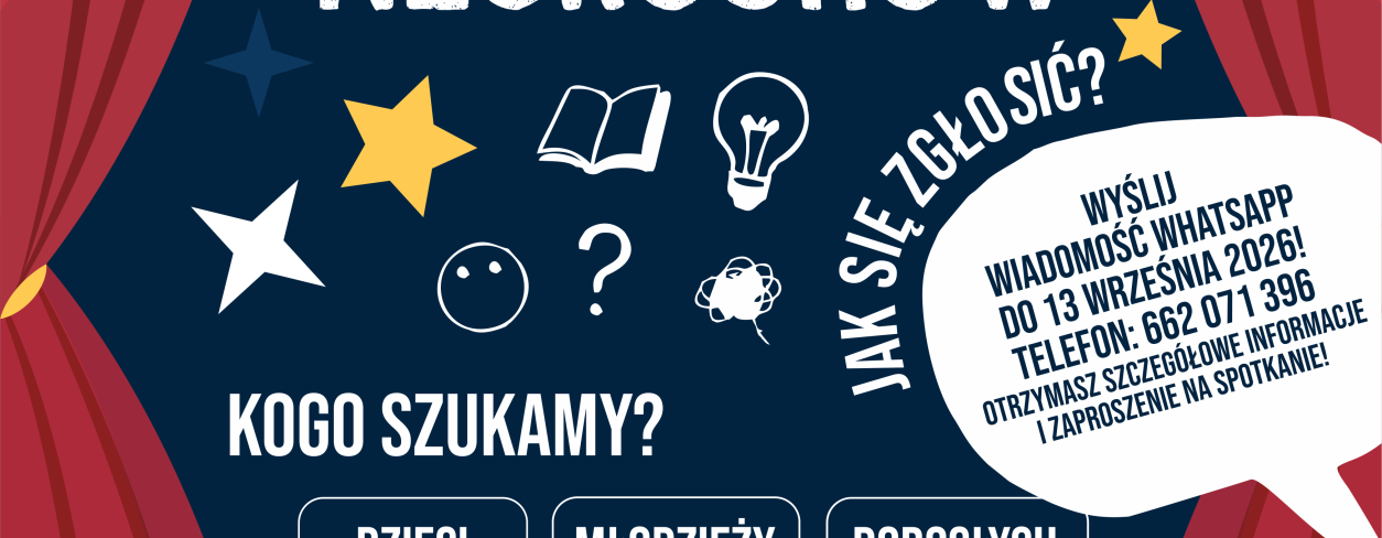 Plakat reklamujący casting do spektaklu ,,Neuroshow'' 