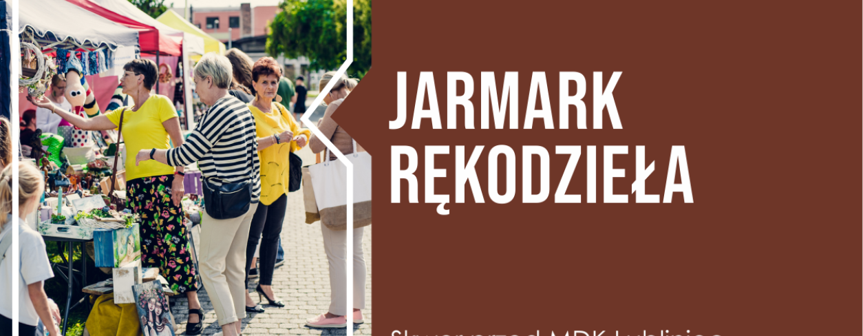 Grafika zapowiadająca wydarzenie Jarmark Rękodzieła 