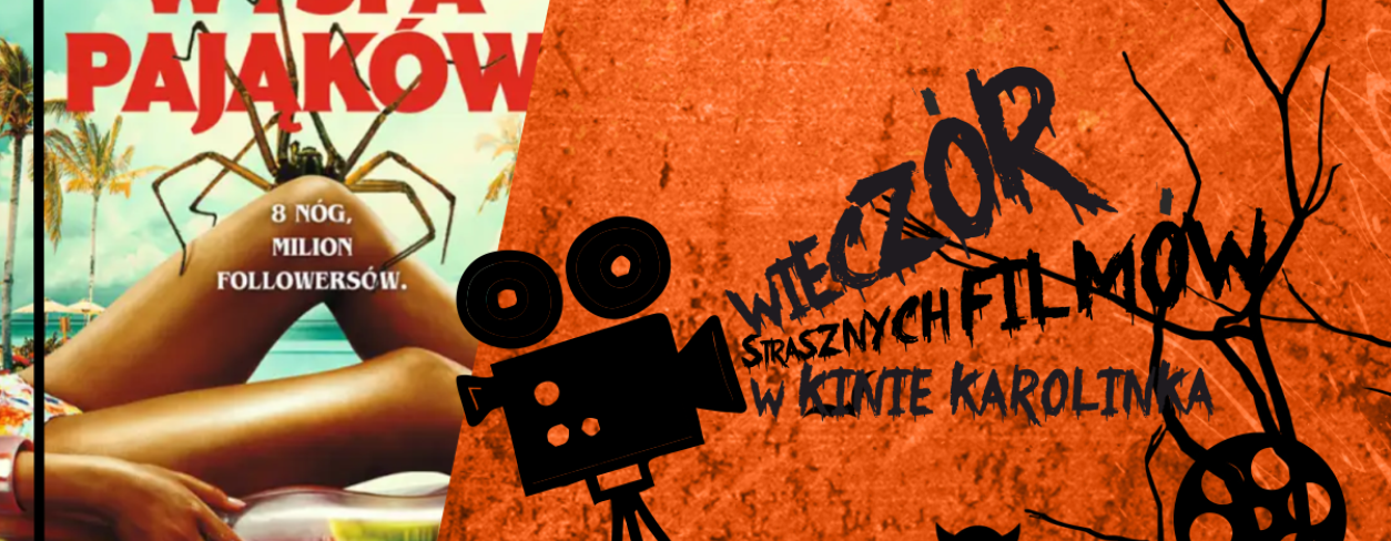 Grafika zapowiadając film ,,Wyspa pająków'' 
