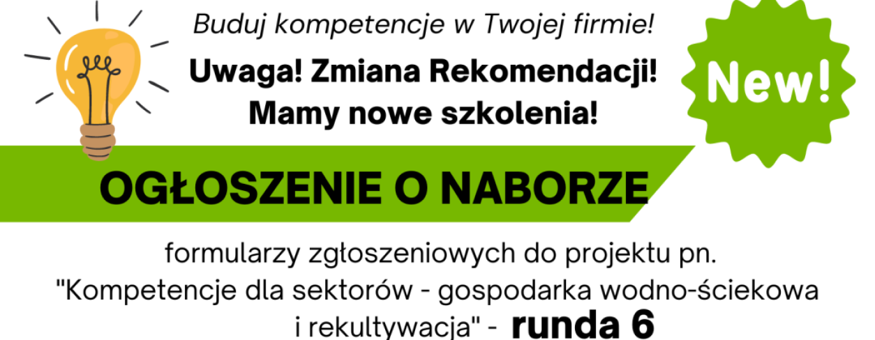 Infografika Agencja Rozwoju Regionalnego „ARLEG” S.A. ogłasza nabór formularzy zgłoszeniowych projektu pn. „Kompetencje dla sektorów – gospodarka wodno-ściekowa i rekultywacja”