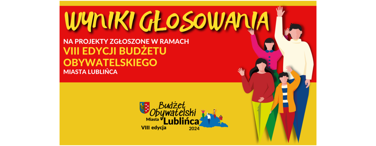 Grafika z napisem wyniki głosowania BO 2024