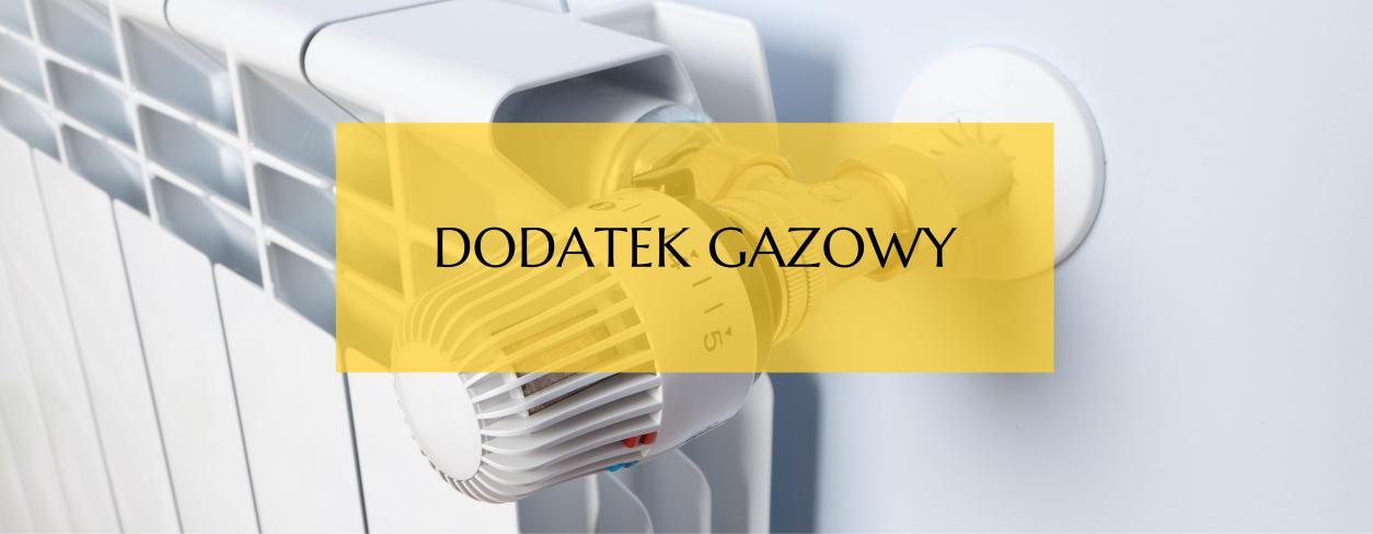 Grafika - grzejnik, napis: Dodatek gazowy
