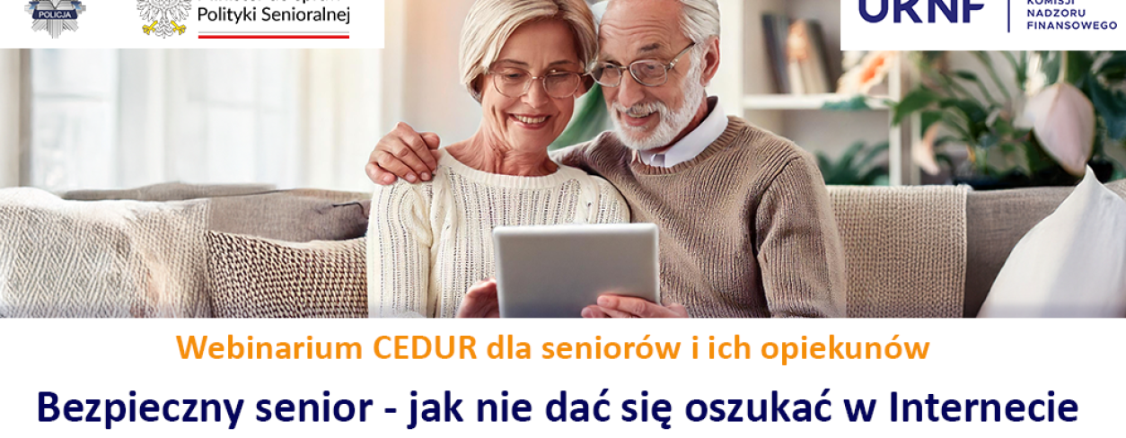 Grafika - seniorzy przy tablecie