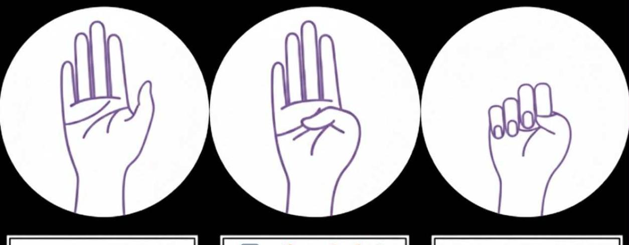 Plakat dotyczący przemocy - symbole "pomóż mi" 