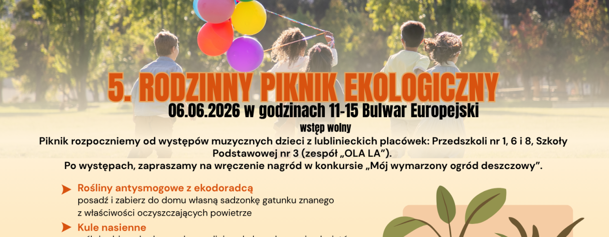 Plakat 5 Rodzinnego Pikniku Ekologicznego