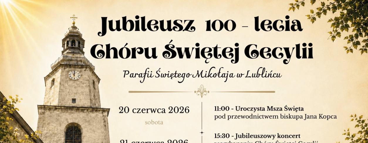 Wieża kościoła oraz nazwa wydarzenia 
