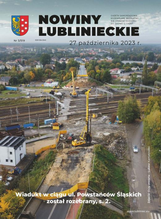 zdjęcie z drona ul. Powstańców Śląskich oraz fragmentu rozebranego wiaduktu i torów kolejowych znajdujących się pod rozebranym wiaduktem 