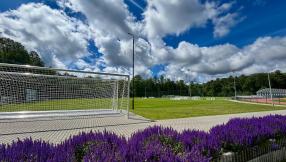 Zdjęcie boiska treningowego na Stadionie Miejskim w Lublińcu