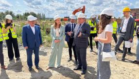 Wizyta Minister Katarzyny Pełczyńskiej-Nałęcz na budowie SIM Śląsk Północ w Lublińcu