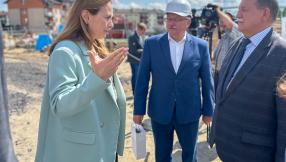 Wizyta Minister Katarzyny Pełczyńskiej-Nałęcz na budowie SIM Śląsk Północ w Lublińcu