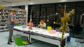 Zajęcia z wikliny Noc bibliotek "Folk na tak"